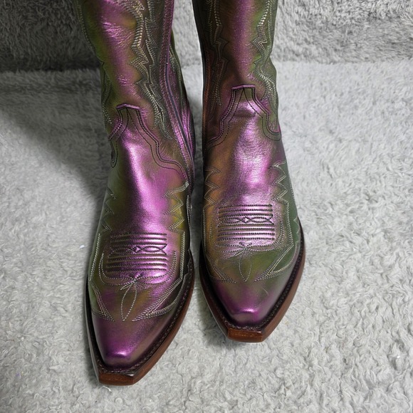 Old Gringo Mayra Bis Prisma Iridescent Cowboy Boots Snip Toe 7B NEW - Picture 3 of 13